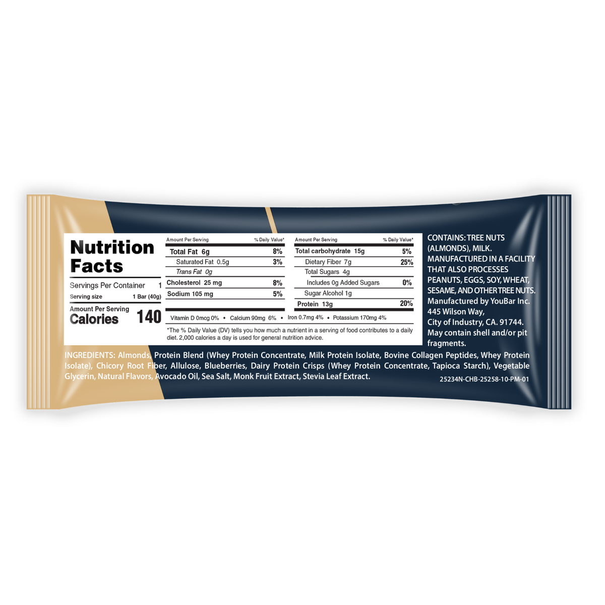 Blueberry Almond Butter Protein Bars